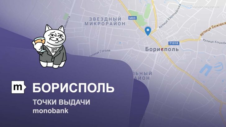 Карта отделений и точек выдачи в городе Борисполь