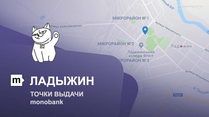 Карта отделений и точек выдачи в городе Ладыжин
